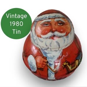 Vintage 1980 Santa Cheinco Tin